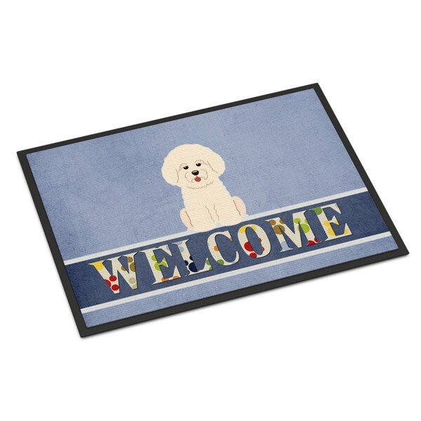 Carolines Treasures 18 x 27 in. Bichon Frise Welcome Indoor or Outdoor Mat CA71003 - main